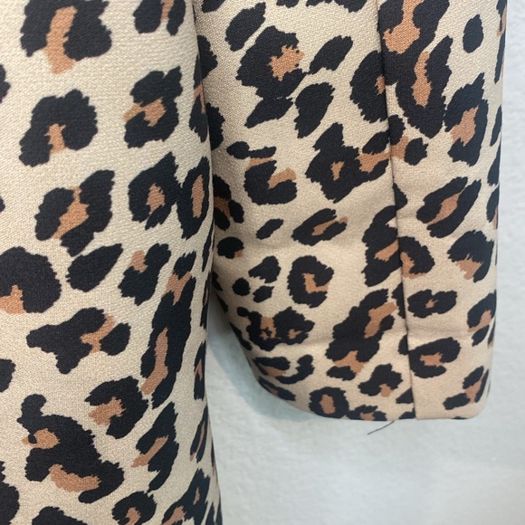 Floryday Leopard Print Long Singe Button Womens Blazer M - Picture 9 of 11